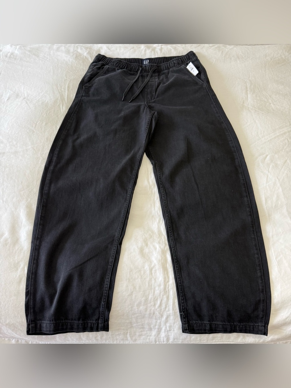 GAP | Women Large Tall | Black Wash Easy Barrel Leg Pants Jeans | High Rise NWT